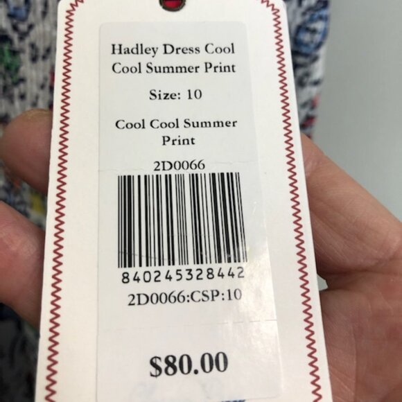 NWT Classic Prep Girls Smocked Hadley Dress Cool Cool Summer Print Size 10 - Picture 7 of 8